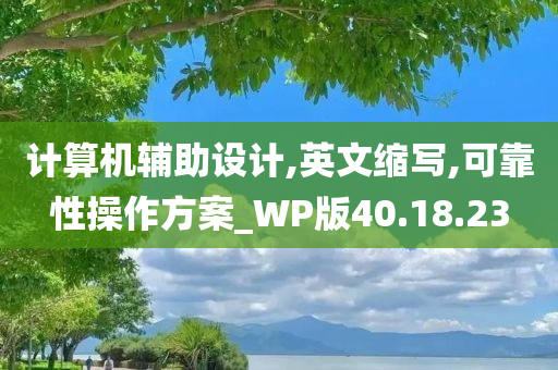 计算机辅助设计,英文缩写,可靠性操作方案_WP版40.18.23